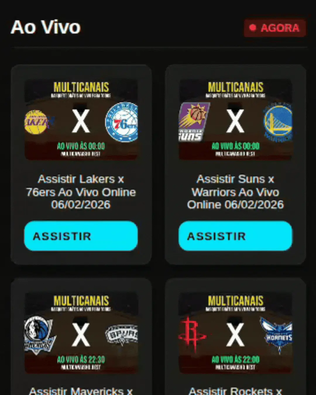 Interface de Streaming Infinity Play